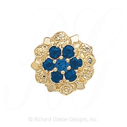 GS099 S - 14 Karat Gold Sapphire Slide 